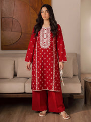 Red Floral Aj-Pret 2Pc