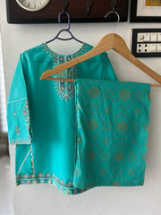 Alif Kari Lawn Embroidered Dress