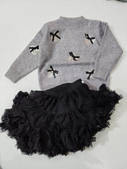 Girls Imported skirt Pair ( Grey Color)