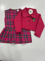 Girls Woolen Top With Fleece Jacket