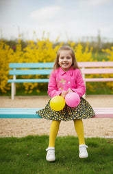 Girls Corduroy Frock With Embroidered Jacket