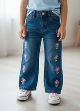 Girls Embroidered Pants