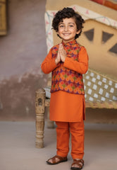 Shahnamy Boys Dress With Waistcoat