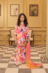 Al Qaswa 3 Piece Gharara Dress