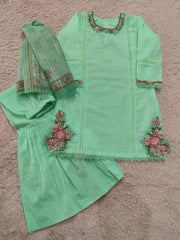 Girls 3 Piece Gharara Dress
