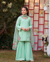 Girls 3 Piece Gharara Dress