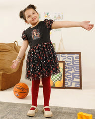 Chuchu Choice - Girls Net Black Frock