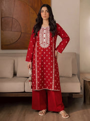 Red Floral Aj-Pret 2Pc