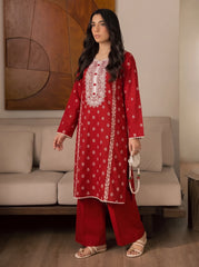 Red Floral Aj-Pret 2Pc