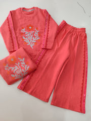 Girls fleece pair orange