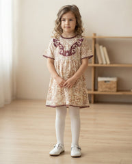 Girls Embroidered Lawn Frock