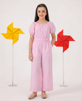 Ethnic - Girls Pink Jumpsuit