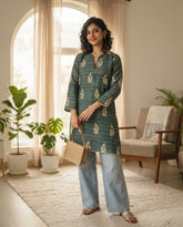Cross-stitch ( Ladies kurti )