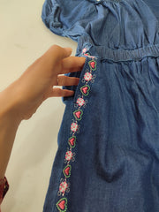 Ethnic - Girls Denim Jumpsuit