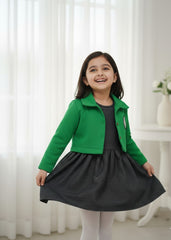 Girls wool Top with fleece jacket