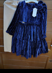 Girls Velvet Frock With Tights