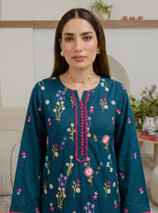 Teal Floral Aj-Pret 2Pc