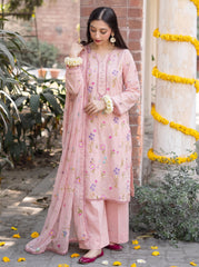 Aj-Pret Embroidered Peach 3Pc