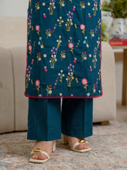 Teal Floral Aj-Pret 2Pc