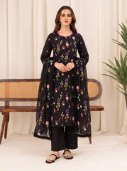 Embroidered Black 3Pc