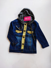 Polka dot light weight denim jacket