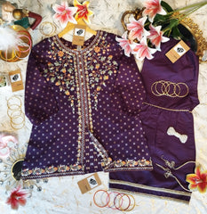 Alif Kari Lawn Embroidered Dress