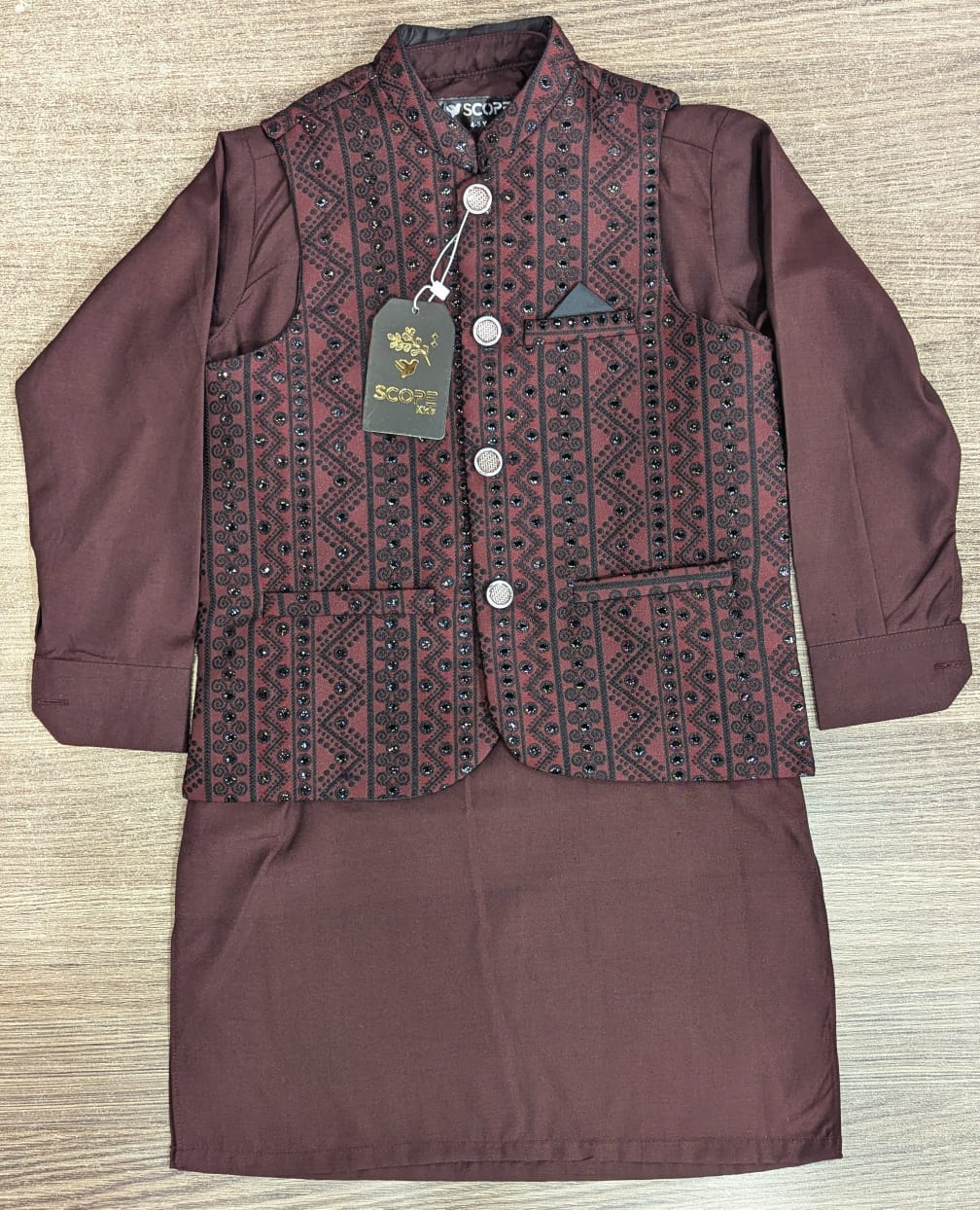 Boys Kurta Shalwar With Waistcoat