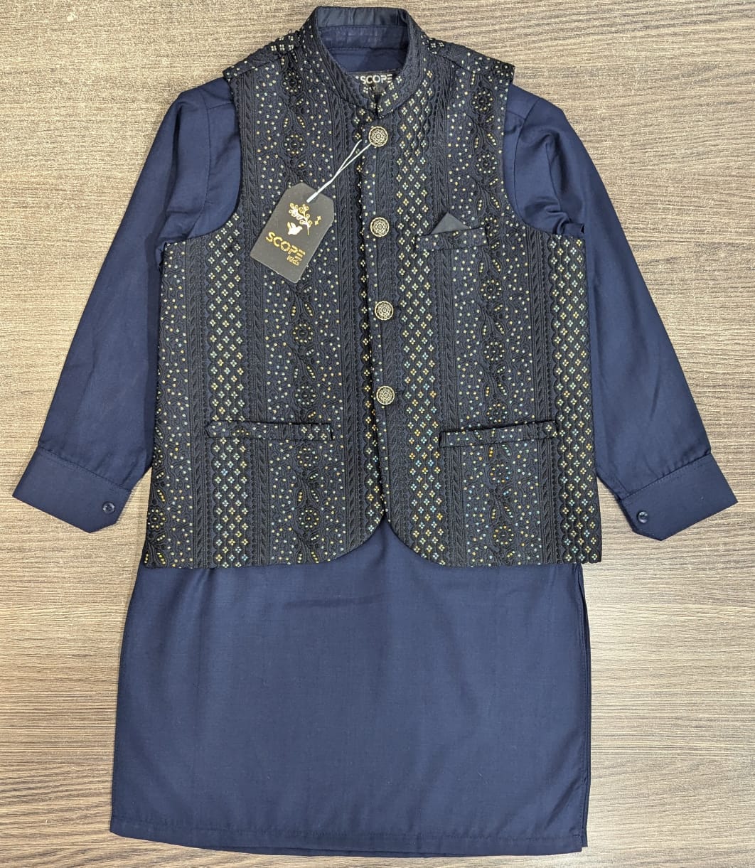 Boys Kurta Shalwar With Waistcoat