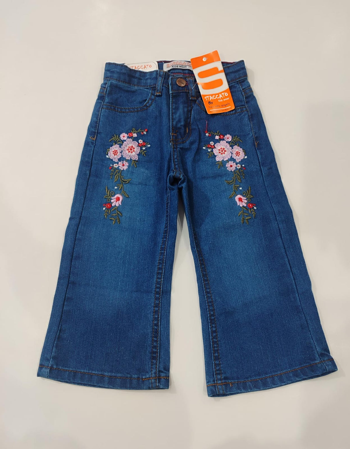 Girls Embroidered Jeans