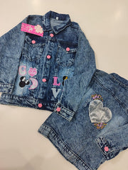 Girls Embroidery Demin Jacket