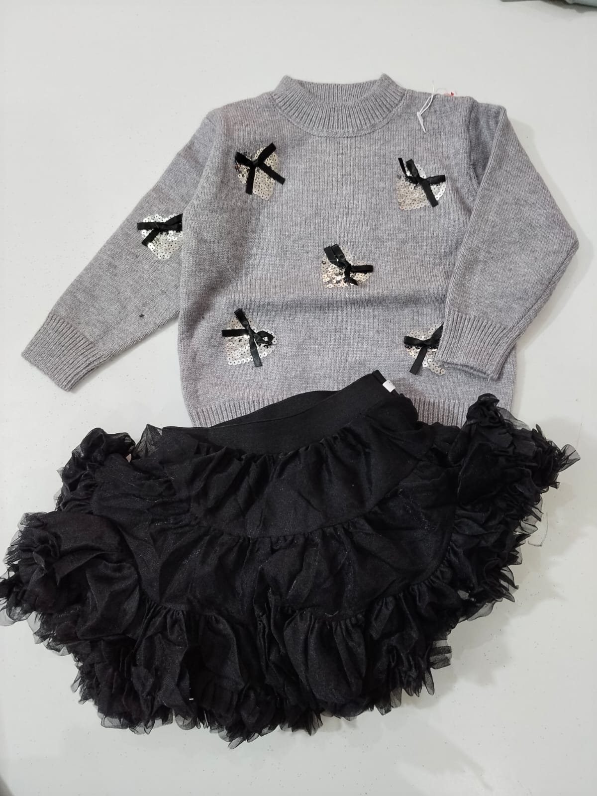 Girls Imported skirt Pair ( Grey Color)