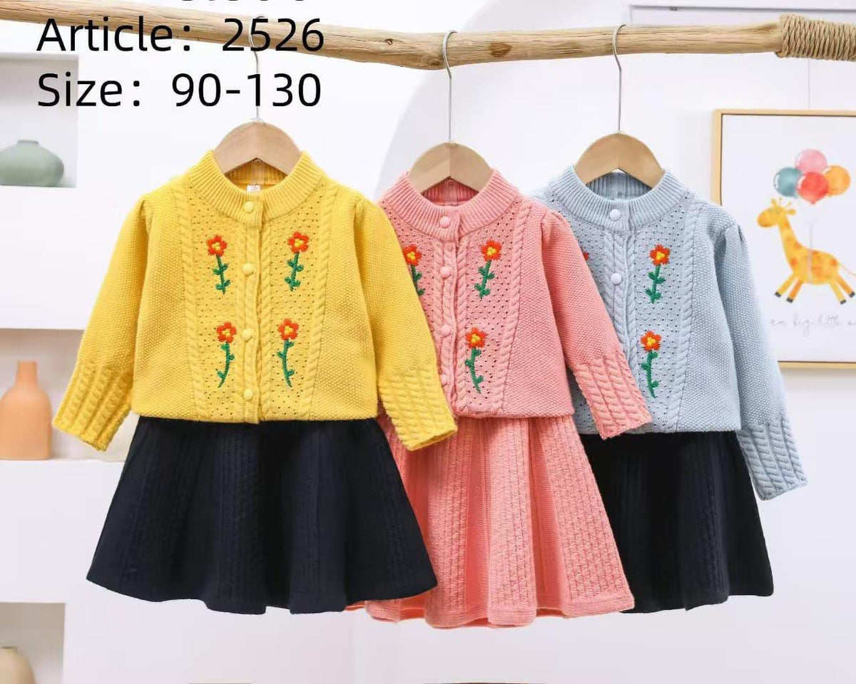 Girls Skirt With Sweater (Pink Color)