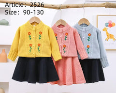 Girls Skirt With Sweater (Pink Color)