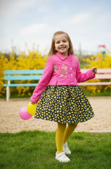 Girls Corduroy Frock With Embroidered Jacket