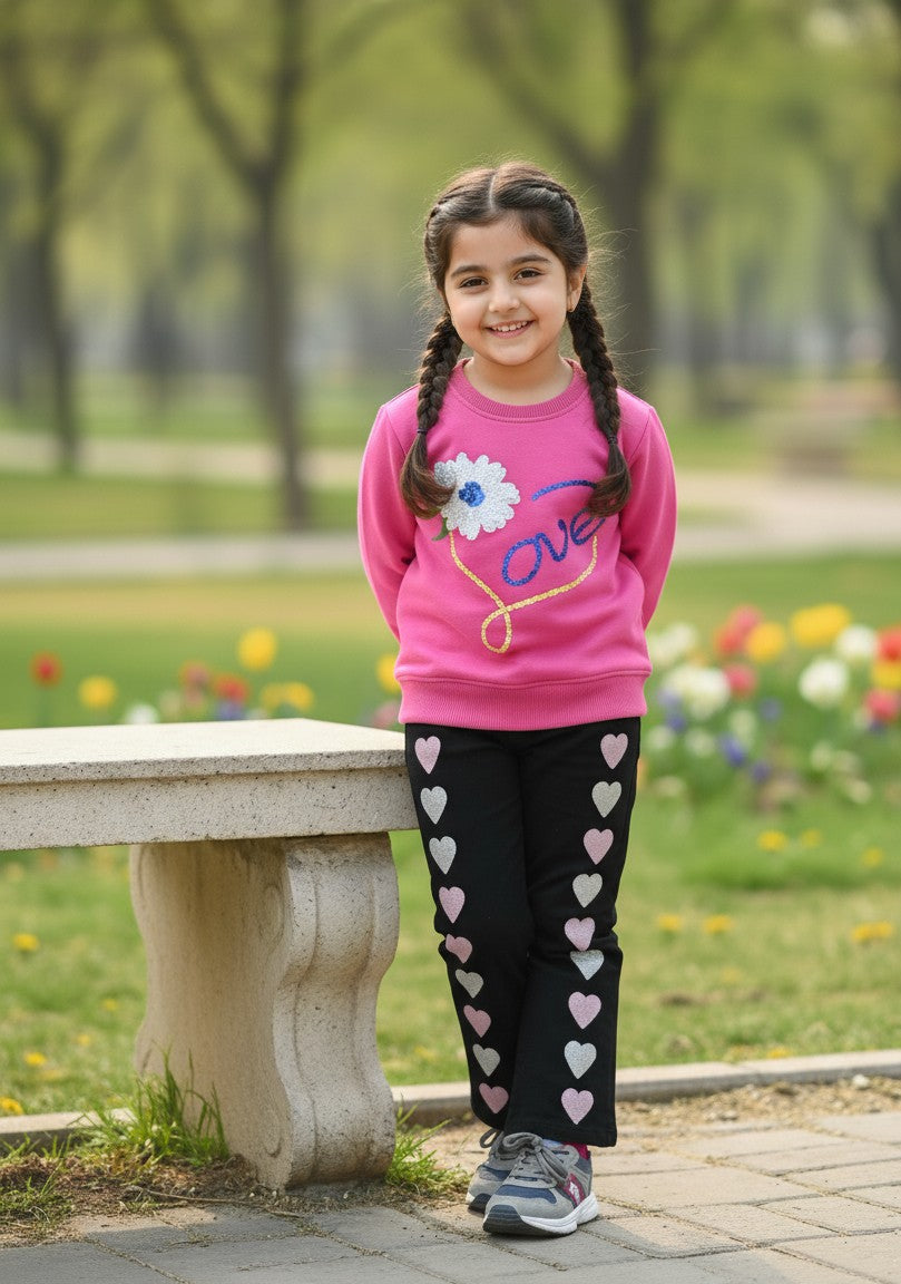 Girls Sweatshirt With Pant