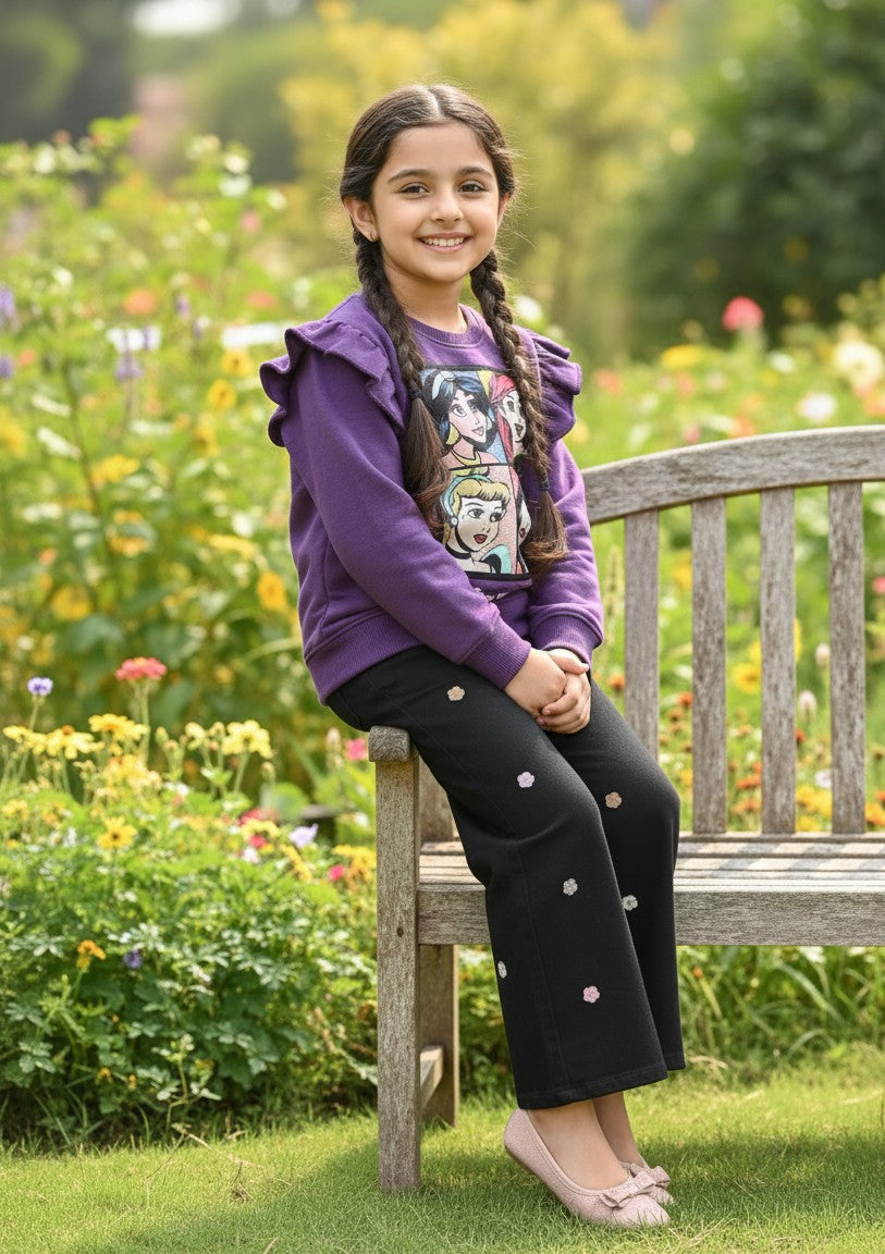 Girls Sweatshirt With Pant