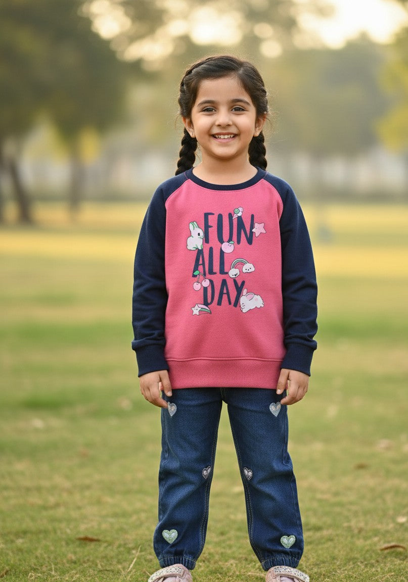 Girls Sweatshirt With Pant