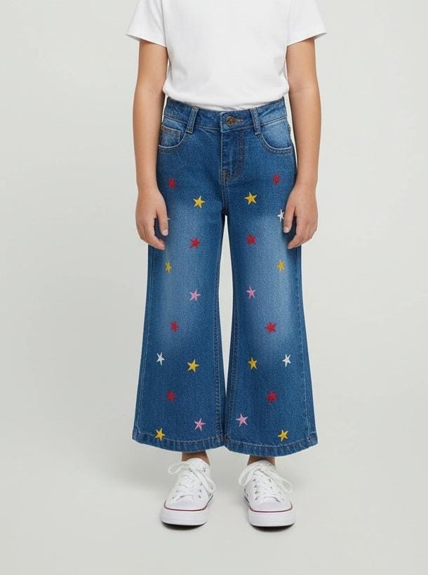 Girls Embroidered Pants