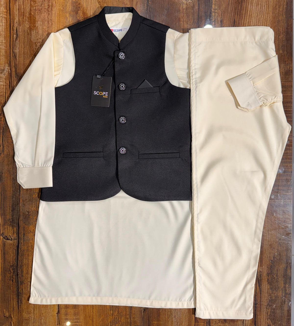 Boys Kurta Shalwar With Waistcoat