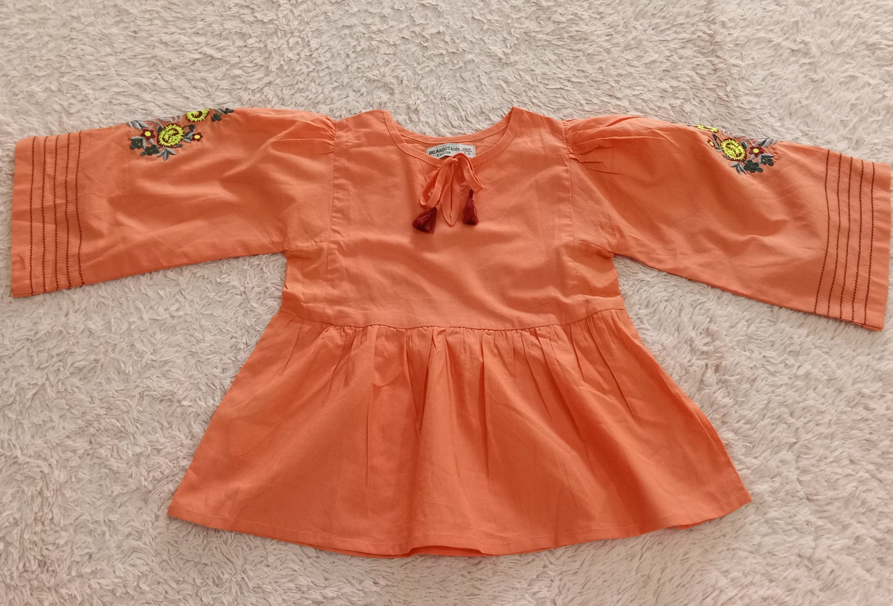 Breakout Kids - Embroidered orange Top