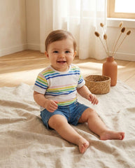 Baby Girl Pair - Shirt & Embroidered Shorts