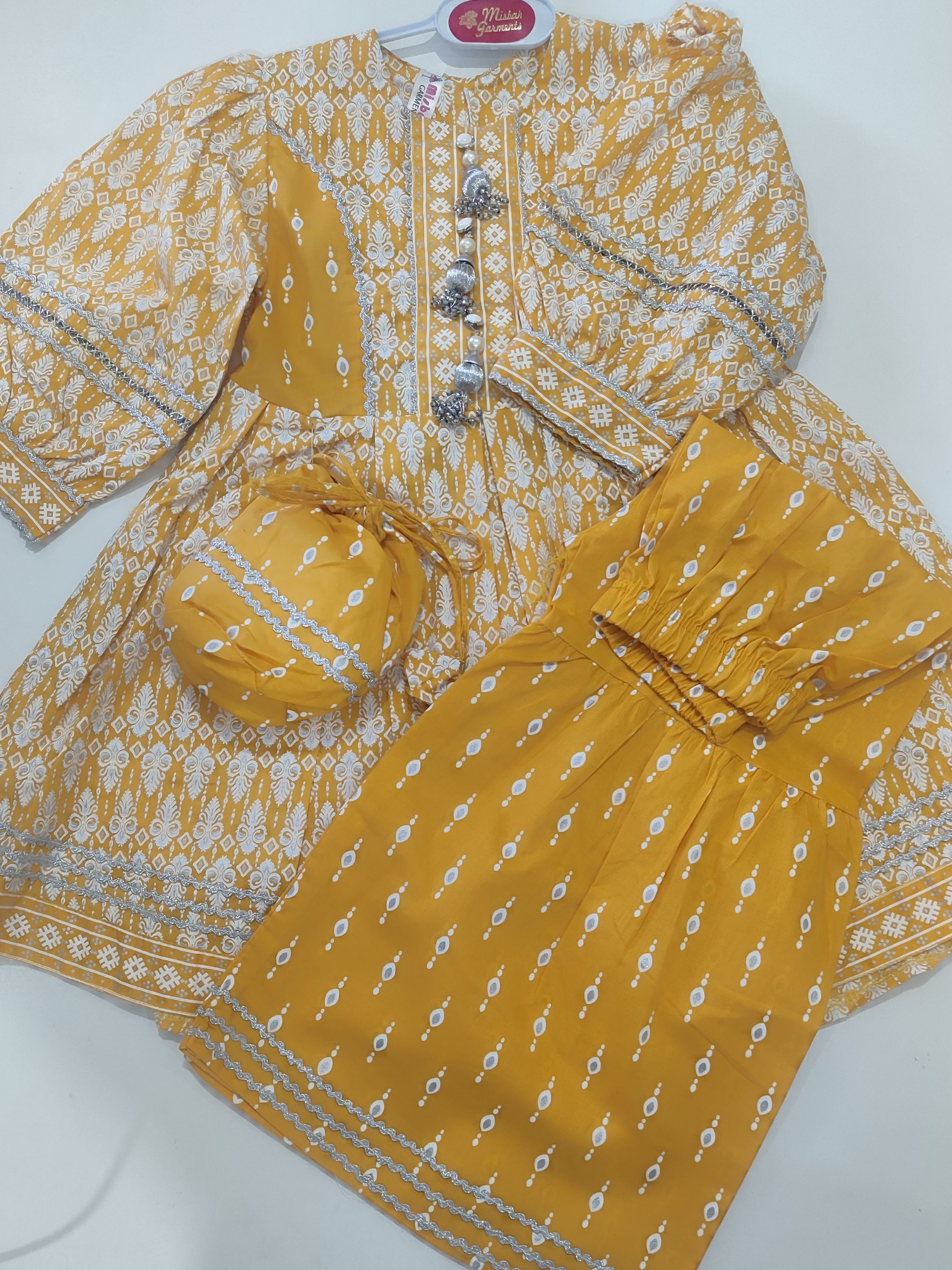 Girls Frock with Pouch (Misbah Garments)