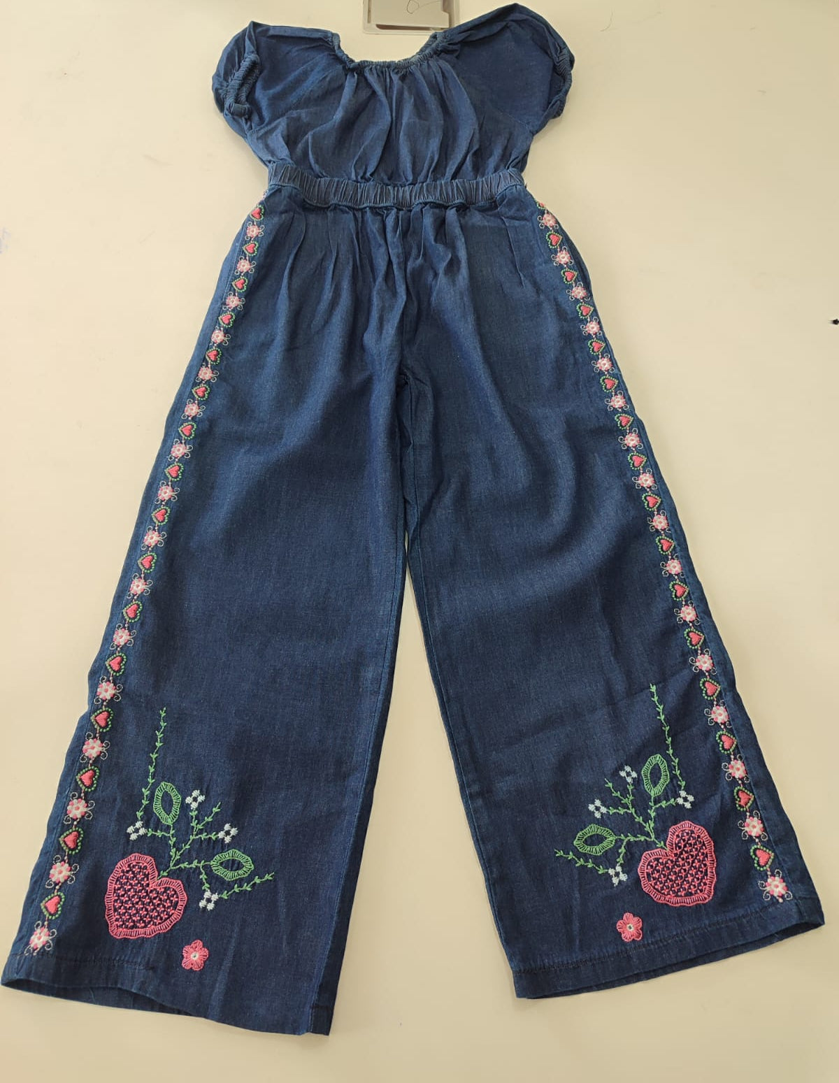 Ethnic - Girls Denim Jumpsuit
