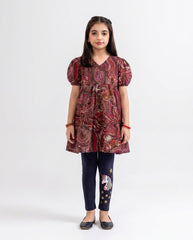 Girls Silk Frock with Tights