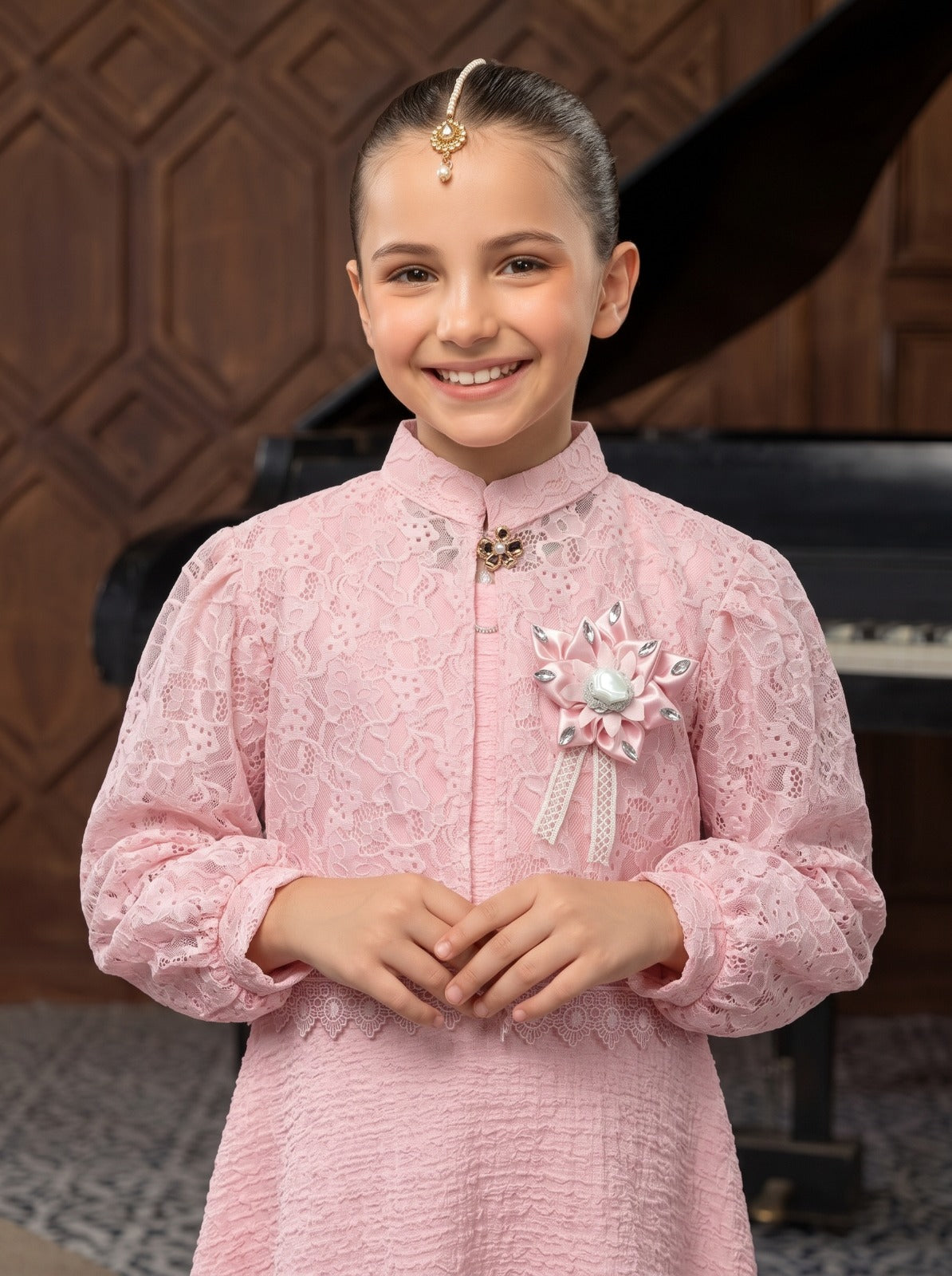 Girls (maxi style frock with tights)