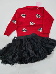 Girls Imported skirt Pair ( maroon Color)