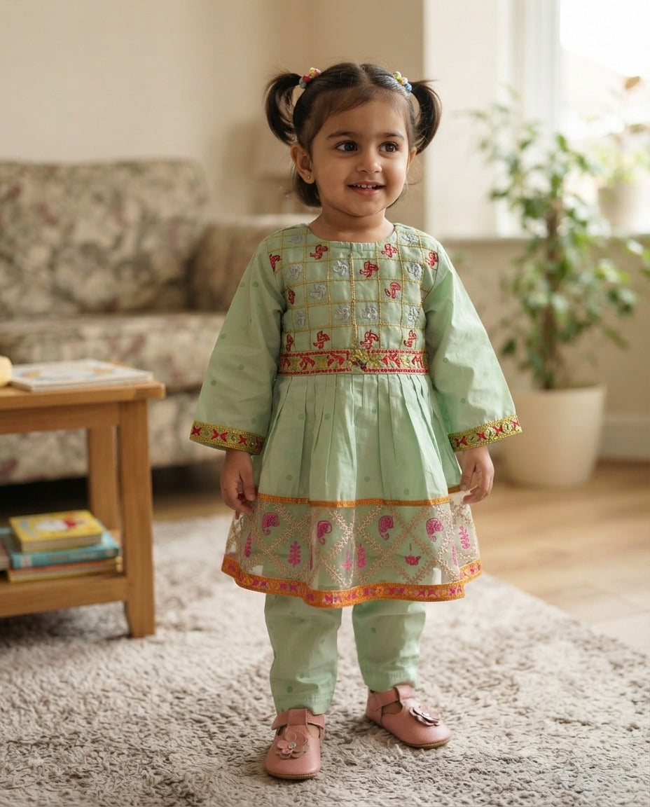 Mint girl dress (3to4yr )