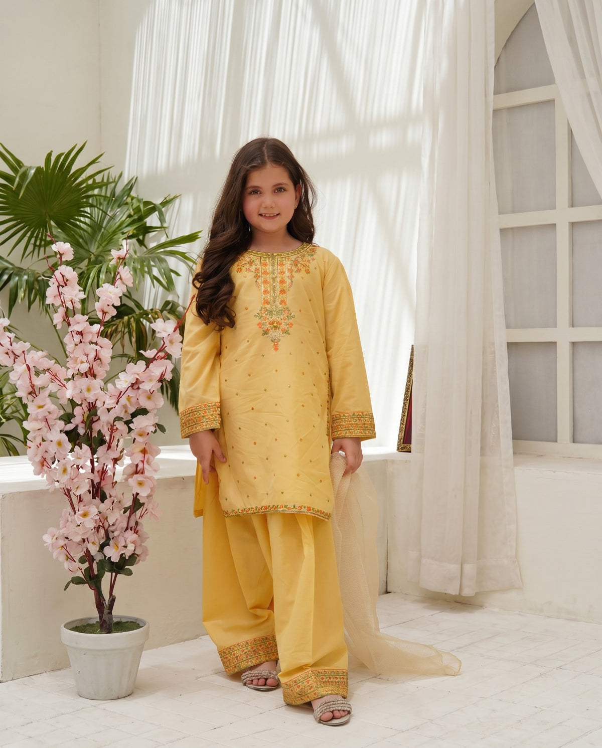 Girls Farshi Shalwar Eid Dress