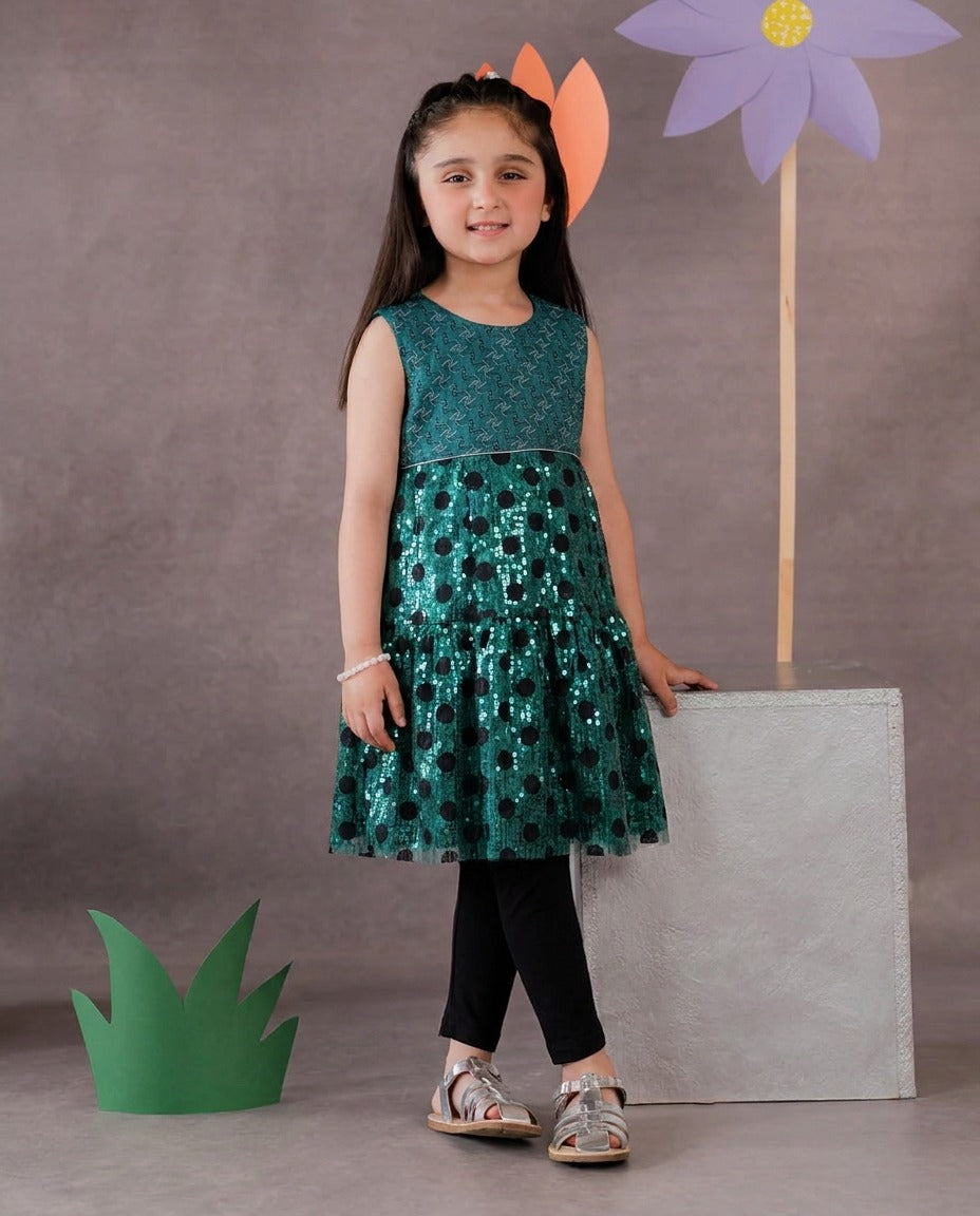 Girls Frock with Tights