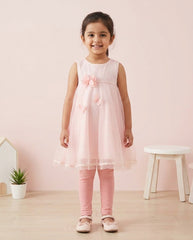 Girls Net Frock with Tights